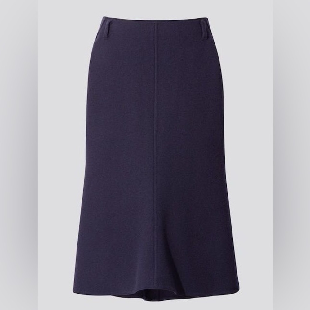 NWT Uniqlo x Jil Sander +J double face wool skirt navy blue size XS